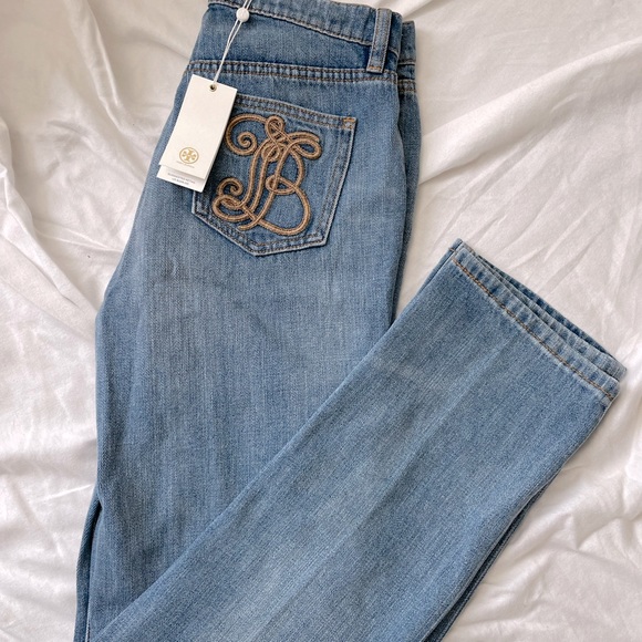 Tory Burch Denim - Vintage Tory Burch Straight Leg, Light Wash Jean, Never Worn